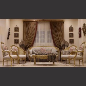 MC-90 natural beige Rococo sofa set