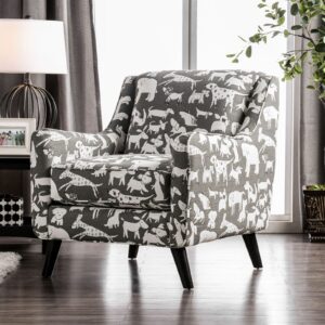 Patricia Animal Pattern Chair SM8171-CH-DG By Furniture of America