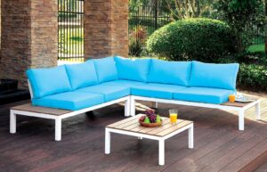 Winona Patio Sectional w/ Ottoman CM-OS2580 By Furniture of America