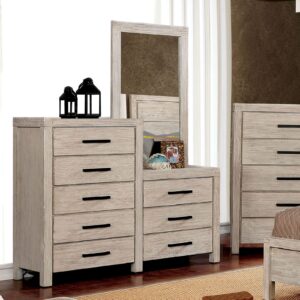 Strasburg 8-Drawer Dresser Mirror  CM7382WH-CM By Furniture of America