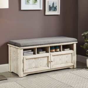 Gwebdolyn Shoe Bench CM-AC308WH By Furniture of America
