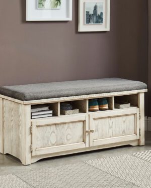 Gwebdolyn Shoe Bench CM-AC308WH By Furniture of America
