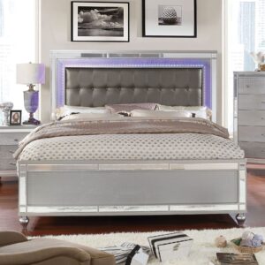 Brachium Bed CM7977SV E.King By Furniture of America