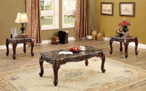 Lechester 3 Pc. Table Set CM4487BR-3PK By Furniture of America