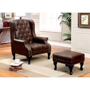 Vaugh Accent Chair CM-AC6801BR By Furniture of America