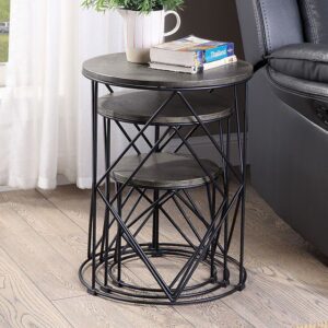 Madyson 3 Pc. Nesting Table FOA-AC340WN-3A By Furniture of America