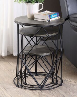 Madyson 3 Pc. Nesting Table FOA-AC340WN-3A By Furniture of America