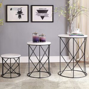 Madyson 3 Pc. Nesting Table FOA-AC340WH-3A By Furniture of America