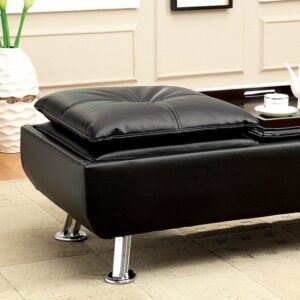Hauser Ottoman CM2677BK-OT By Furniture of America