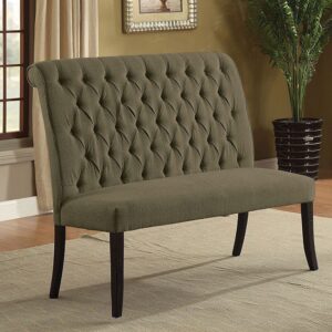 Mashall Love Seat Bench CM3564GY-BN By Furniture of America