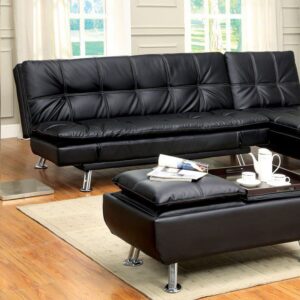 Hauser Futon Sofa CM2677BK BY Furniture of America
