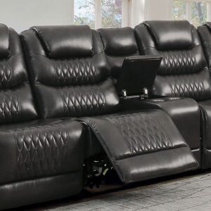 Mariah Armless Power Recliner CM6895GY-AC-R BY Furniture of America