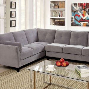 Peever Sectional CM6368GY By Furniture of America