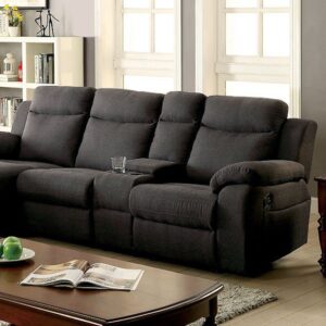 Kamryn Sectional w/ Console CM6771GY By Furniture of America