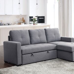 Polly Sectional CM6068GY By Furniture of America