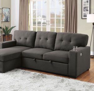 Sammy Sectional CM6069DG By Furniture of America