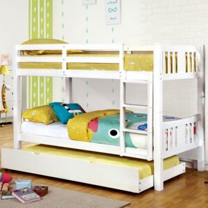 Cameron Twin/Twin Bunk Bed CM-BK929WH BY Furniture of America