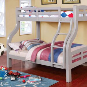 Solpine Twin/Full Bunk Bed CM-BK618GY BY Furniture of America