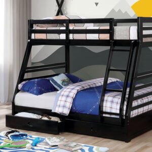 California Twin/Full Bunk Bed CM-BK588BK BY Furniture of America