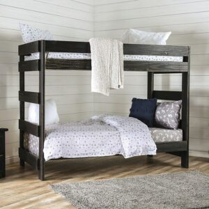 Arlette Twin/Twin Bunk Bed AM-BK100BK BY Furniture of America