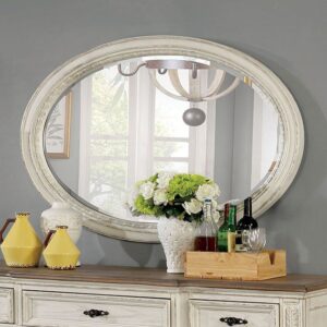 Arcadia Oval Mirror CM3150WH-MO By Furniture of America