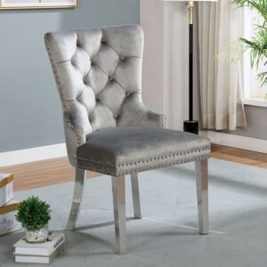 Jewett Wingback Chair (2/CTN) CM-AC261GY-2PK BY Furniture of America