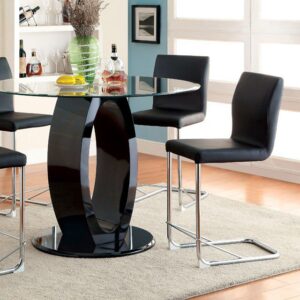 Lodia Round Counter Ht. Table  CM3825BK-RPT BY Furniture of America