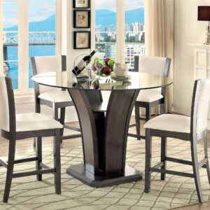 Manhattan Round Counter Ht. Table  CM3710GY-PT BY Furniture of America
