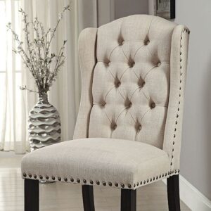 Sania Side Chair (2/Box)  CM3324BK-SC-2PK BY Furniture of America