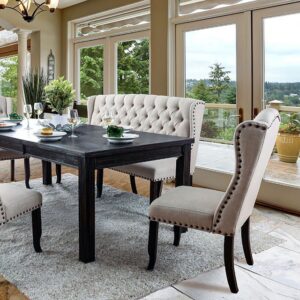Sania 84" Dining Table  CM3324BK-T-84 BY Furniture of America