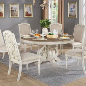 Arcadia Round Table  CM3150WH-RT BY Furniture of America