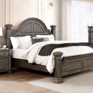 Pamphilos Bed FOA7144GY E.King By Furniture of America