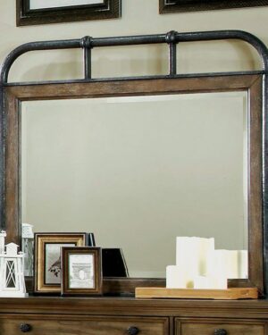 Mcville Mirror w/ Metal Frame CM7558MM By Furniture of America
