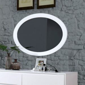 Lennart Oval Mirror CM7386WH-MO By Furniture of America