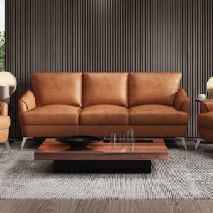 Cappuccino Leather Safi Sofa