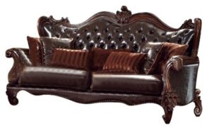 Leather Versailles Sofa With 7 Pillows
