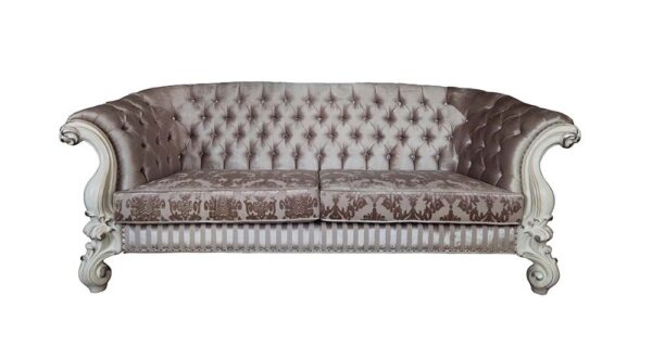 Ivory Fabric Versailles Sofa W/7 Pillows LV01394 by ACME - Image 3