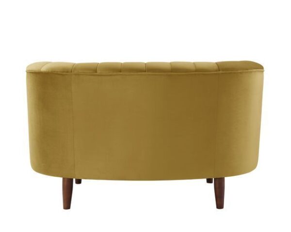 Olive Yellow Velvet Millephri Chair LV00165 by ACME - Image 2