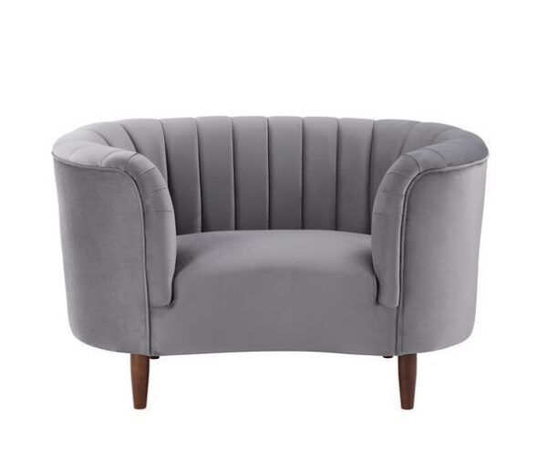 Gray Velvet Millephri Chair LV00168 by ACME - Image 4