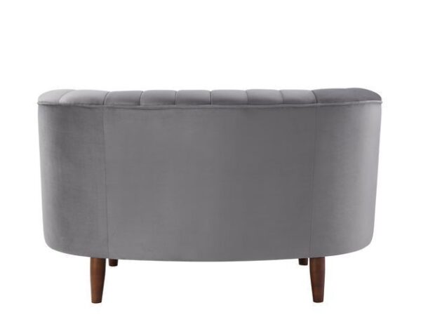 Gray Velvet Millephri Chair LV00168 by ACME - Image 2