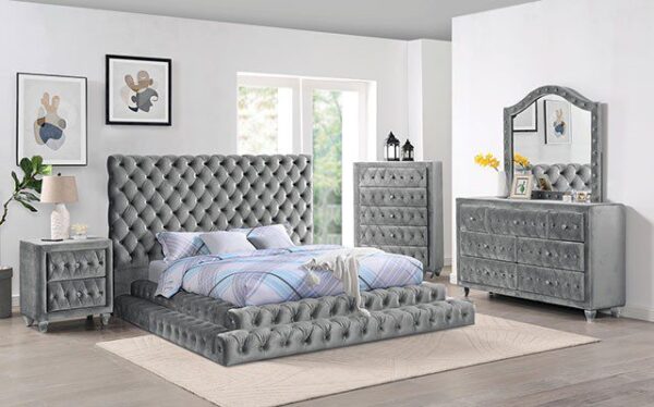 STEFANIA BED CM7227GY By Furniture of America - Image 3