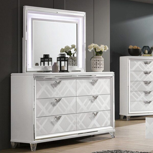 EMMELINE MIRROR FOA7147WH-M By Furniture of America. - Image 2