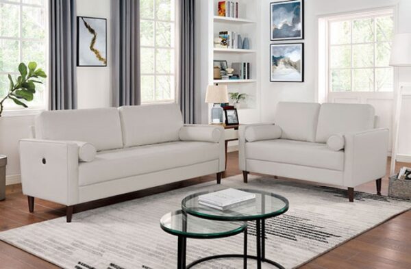 HORGEN LOVESEAT CM6452WH-LV  by Furniture of America. - Image 4