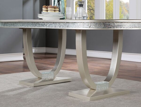 CATHALINA DINING TABLE CM3541SV-T  by Furniture of America. - Image 3