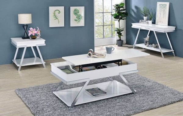 TITUS SOFA TABLE CM4193WH-S By Furniture of America. - Image 2