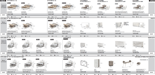 Onda LEGNO White Bed with Led Lights By ESF Furniture - Image 3