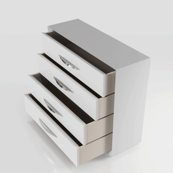 Mat Majesty White Bedroom Set w/light and Carmen Cases p11798 By ESF Furniture - Image 6