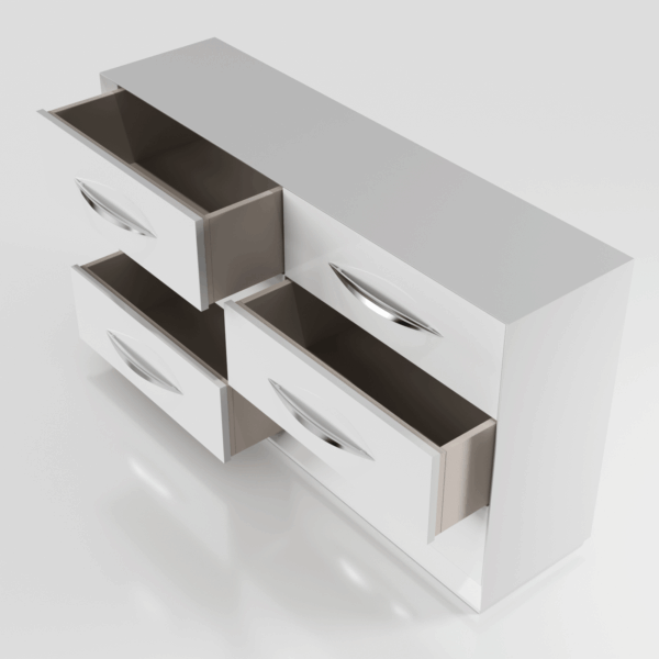 Mat Majesty White Bedroom Set w/light and Carmen Cases p11798 By ESF Furniture - Image 8