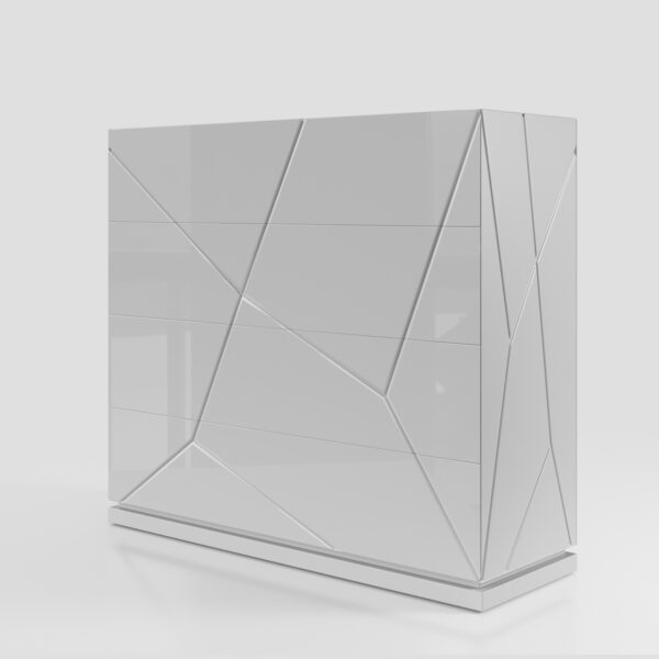 Mat Majesty White Bedroom Set w/light and Kiu cases p11796 By ESF Furniture - Image 6