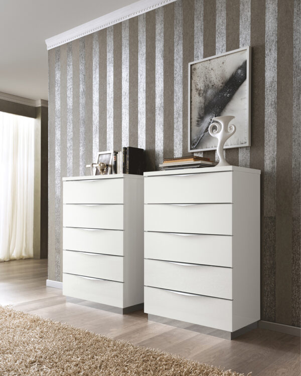 Onda DROP Bedroom Set WHITE By ESF Furniture - Image 6
